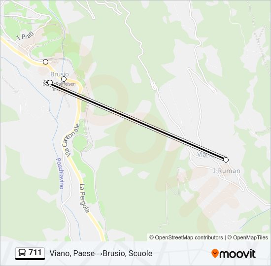 711 Bus Line Map
