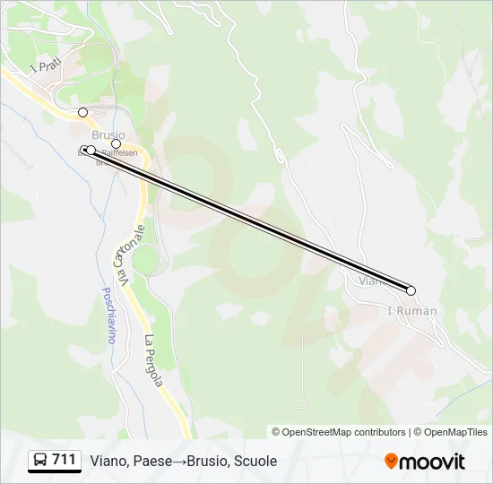 711 Bus Line Map