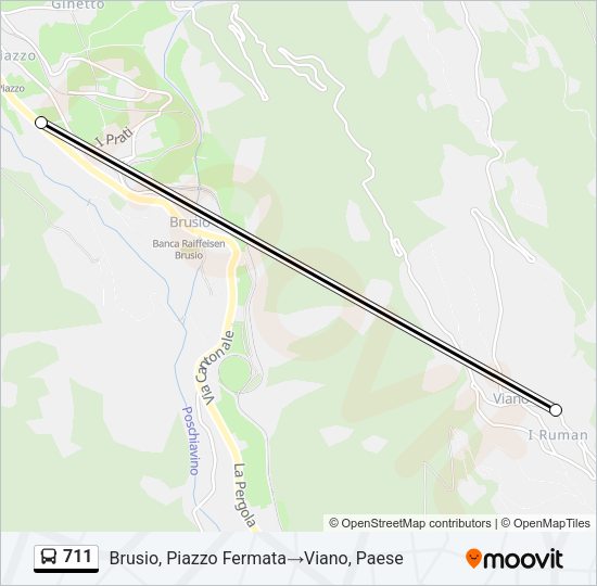 711 Bus Line Map