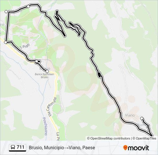 711 Bus Line Map