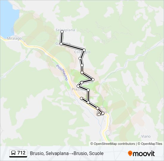 712 Bus Line Map