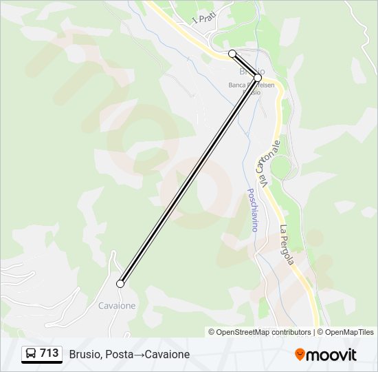 713 Bus Line Map