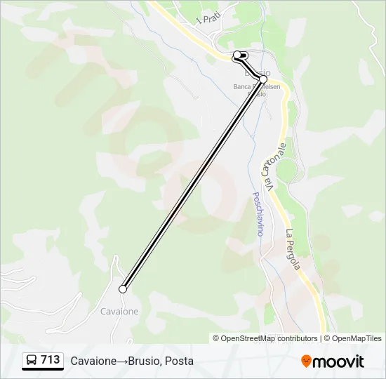 713 Bus Line Map