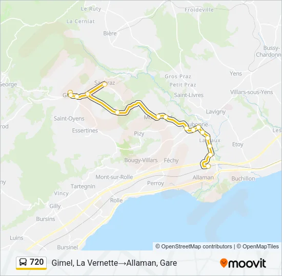720 Bus Line Map