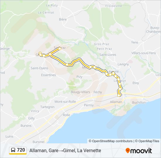 720 Bus Line Map