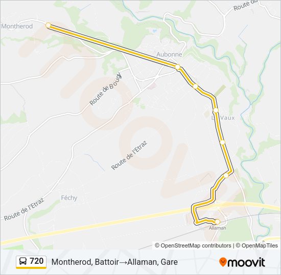 720 Bus Line Map