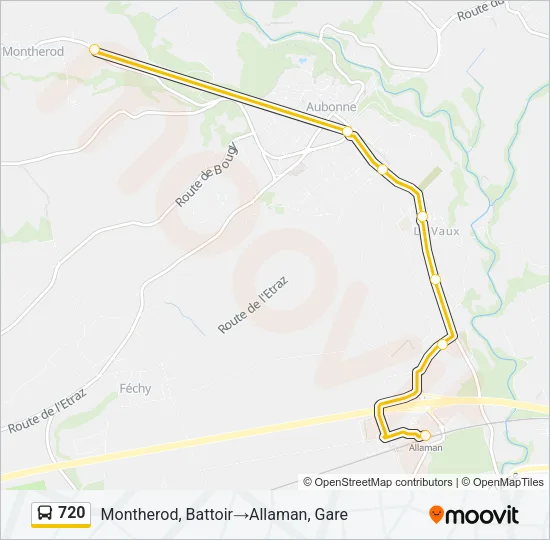 720 Bus Line Map