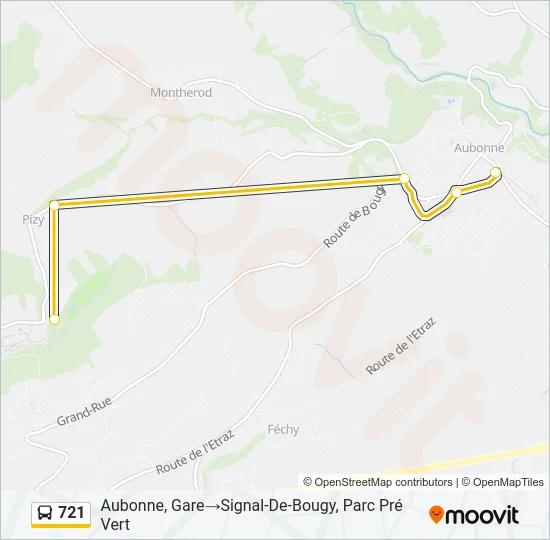 721 Bus Line Map