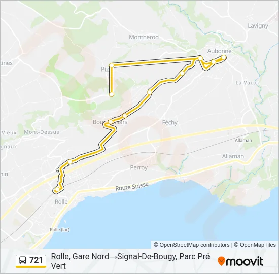 721 Bus Line Map