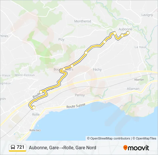 721 Bus Line Map