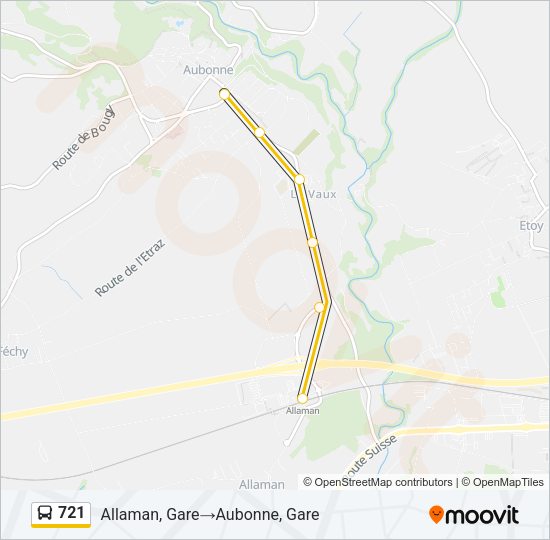 721 Bus Line Map