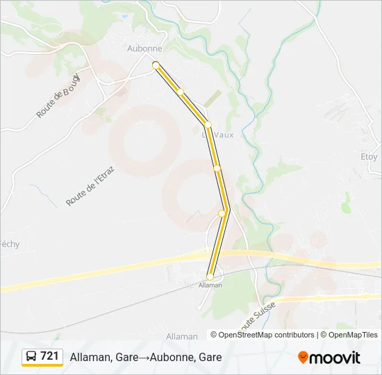 721 Bus Line Map