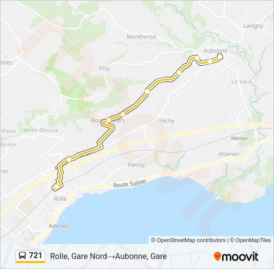 721 Bus Line Map
