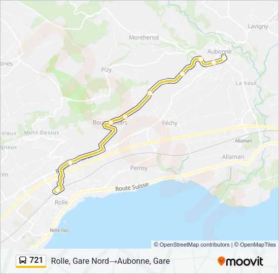721 Bus Line Map