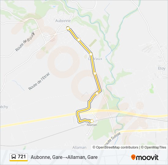 721 Bus Line Map