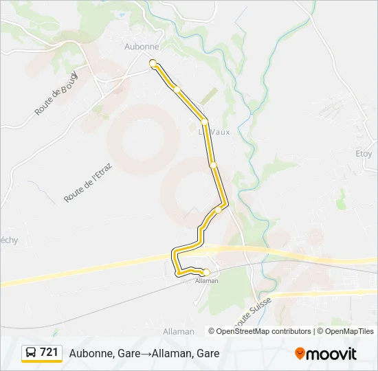 721 Bus Line Map