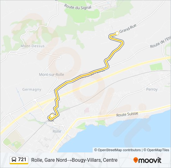721 Bus Line Map