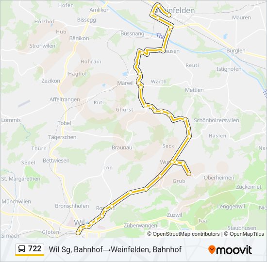 722 Bus Line Map