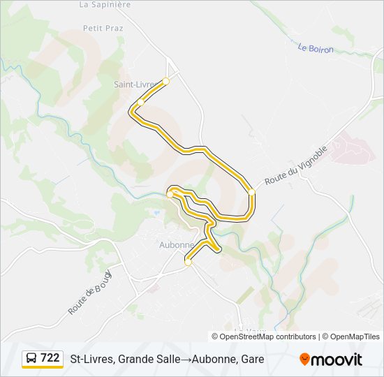 722 Bus Line Map