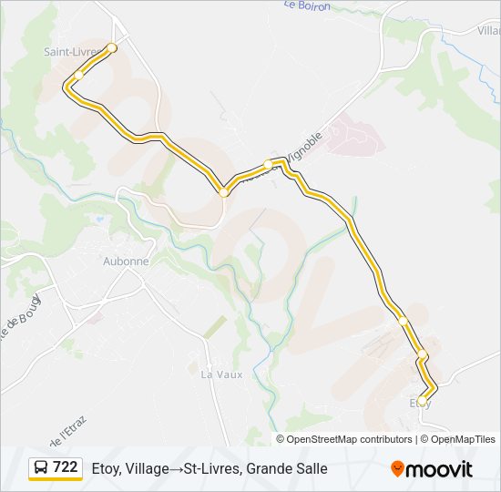 722 Bus Line Map