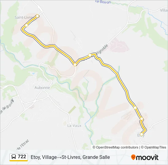 722 Bus Line Map