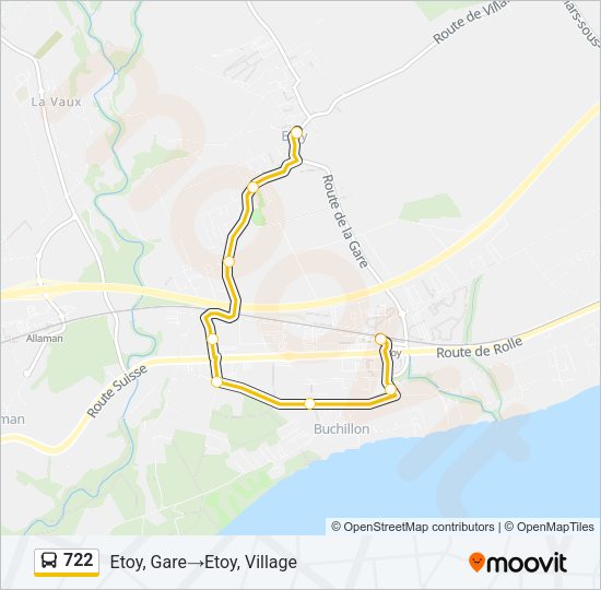 722 Bus Line Map