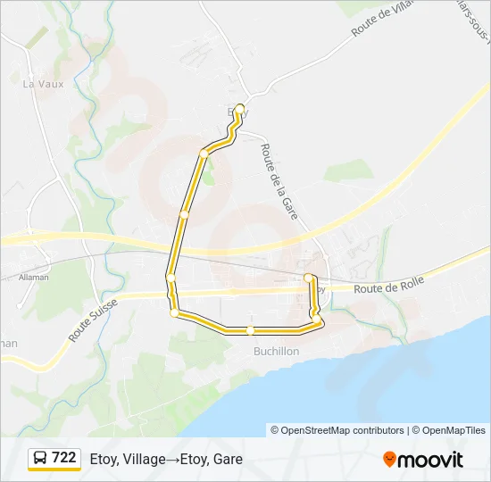 722 Bus Line Map