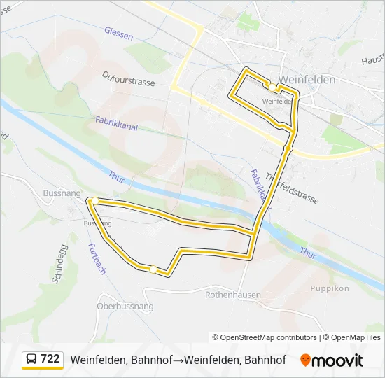 722 Bus Line Map