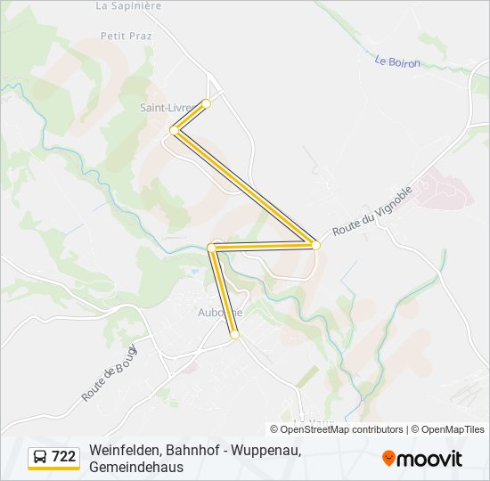 722 bus Line Map