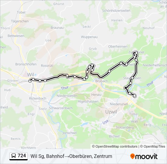 724 Bus Line Map