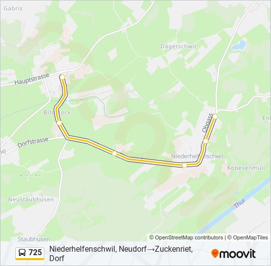 725 bus Line Map