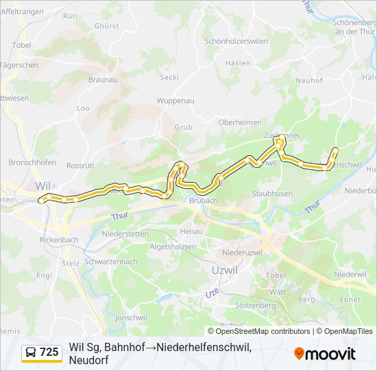 725 Bus Line Map