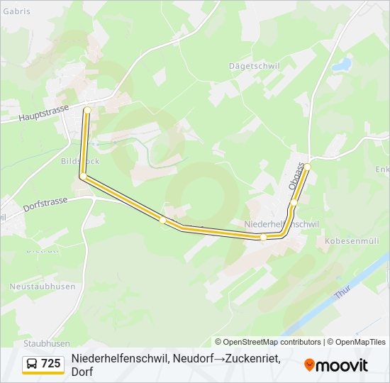 725 Bus Line Map