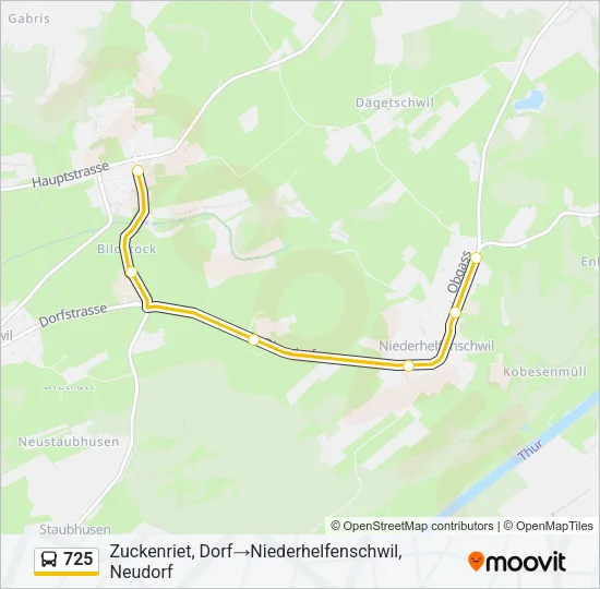 725 Bus Line Map