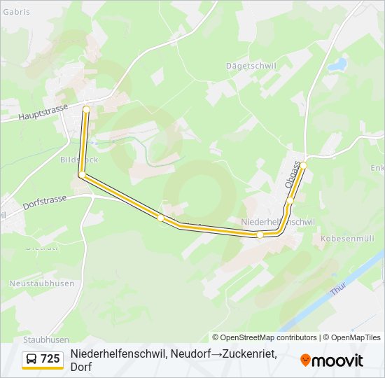 725 Bus Line Map