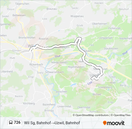 726 Bus Line Map