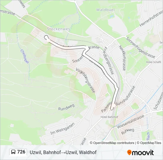726 Bus Line Map