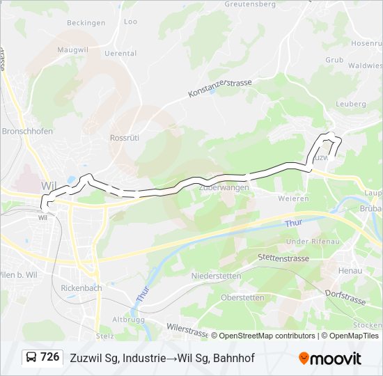 726 Bus Line Map