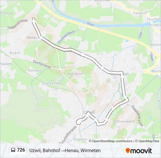 726 Bus Line Map