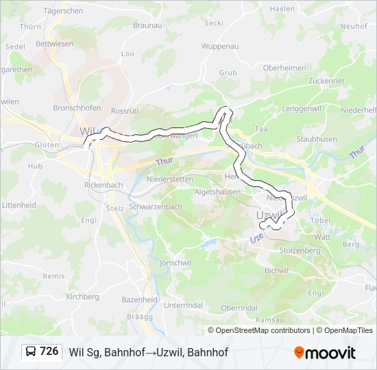 726 Bus Line Map