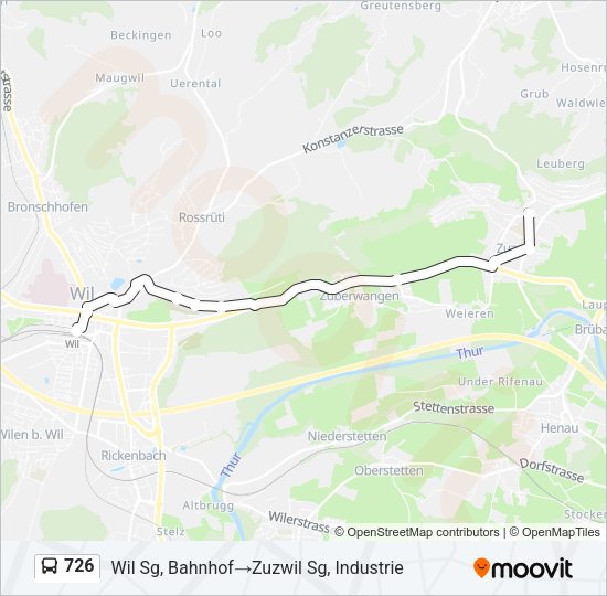 726 Bus Line Map