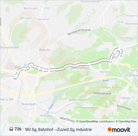 726 Bus Line Map