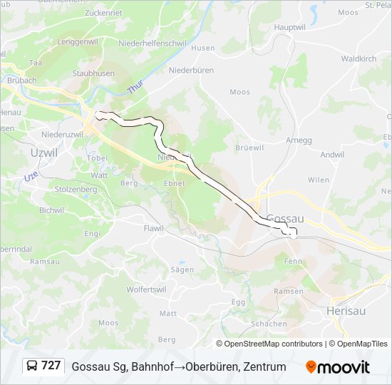 727 Bus Line Map