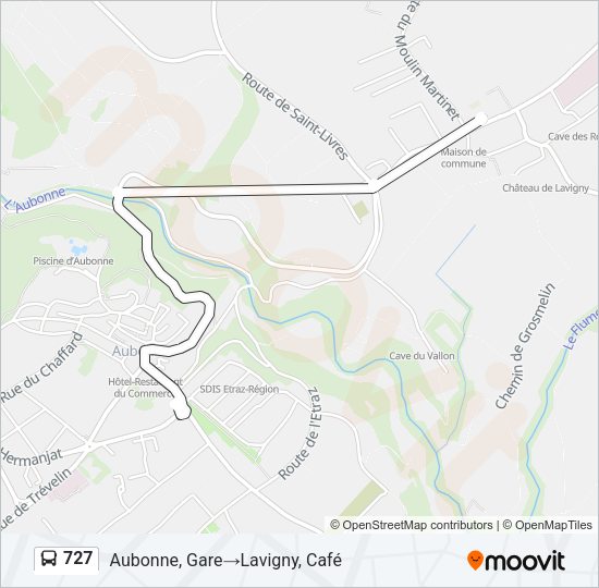 727 Bus Line Map