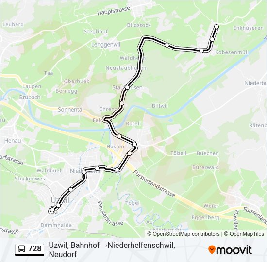 728 Bus Line Map