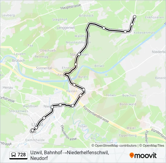 728 Bus Line Map