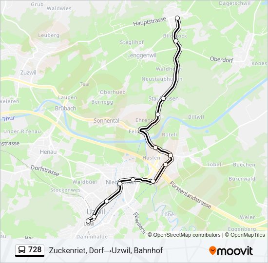 728 Bus Line Map