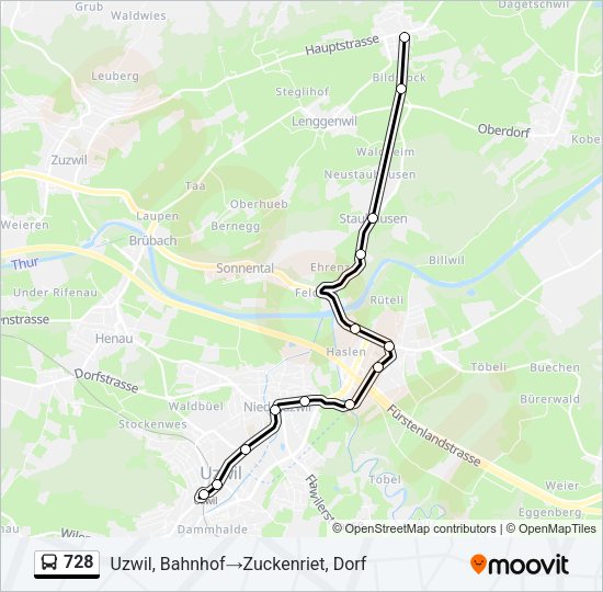 728 Bus Line Map