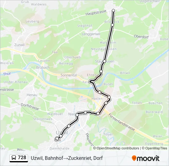 728 Bus Line Map
