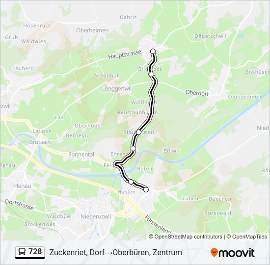 728 Bus Line Map